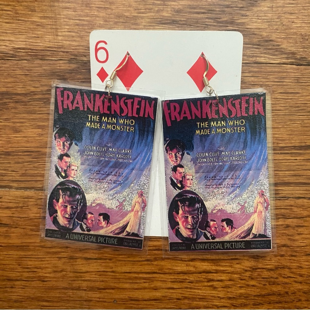 Frankenstein Movie Poster Earrings